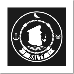 Salty Sea Captain Nautical Funny Posters and Art